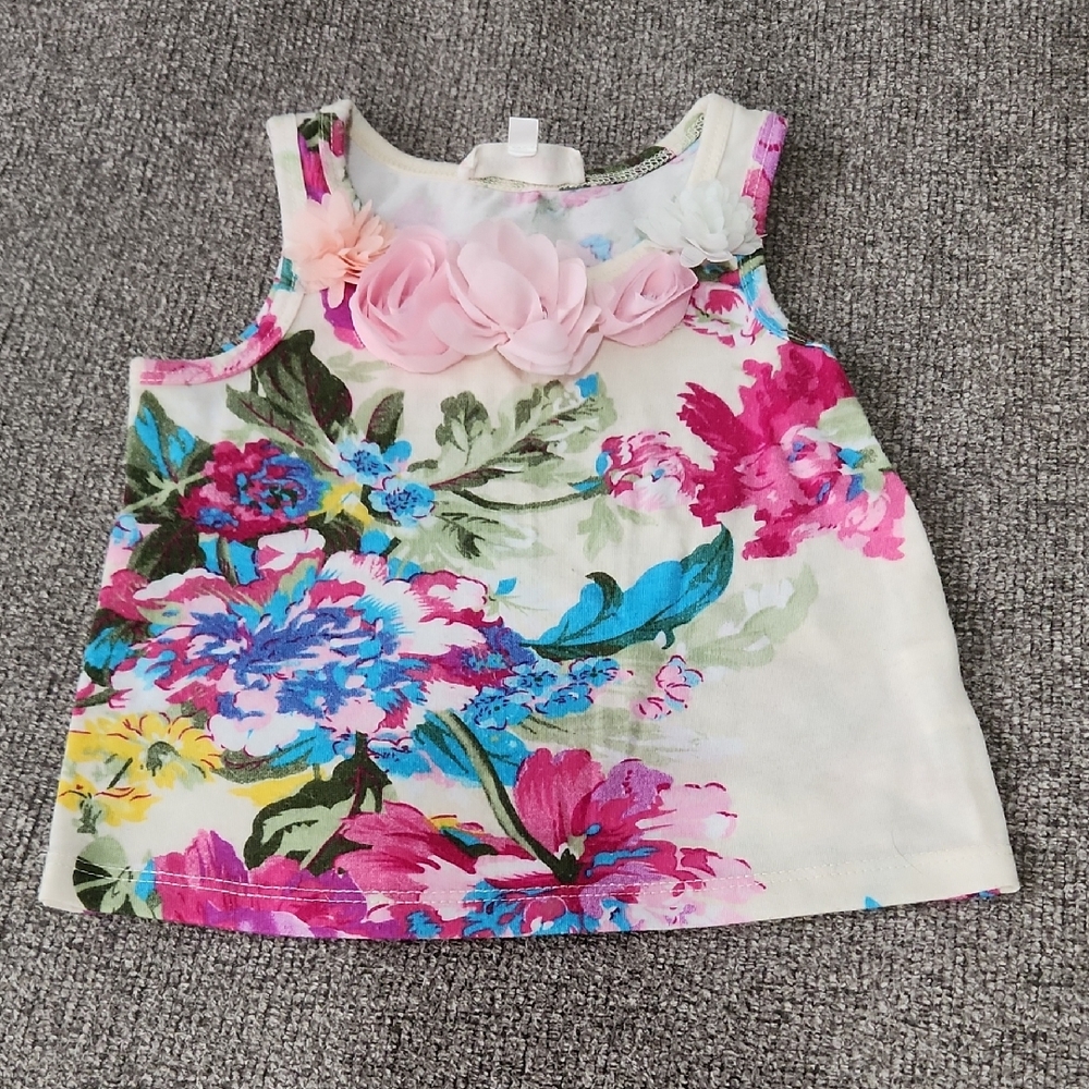 Floral Sleeveless Kids Top
